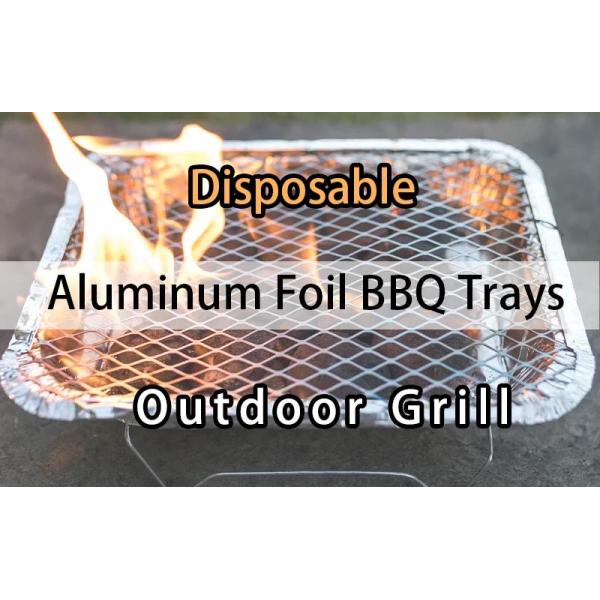 Household Disposable Charcoal Aluminum Foil Box BBQ Grill