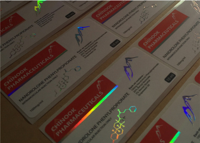 Paper Holographic Custom Adhesive Stickers 6 X 3 Cm With Round Corner