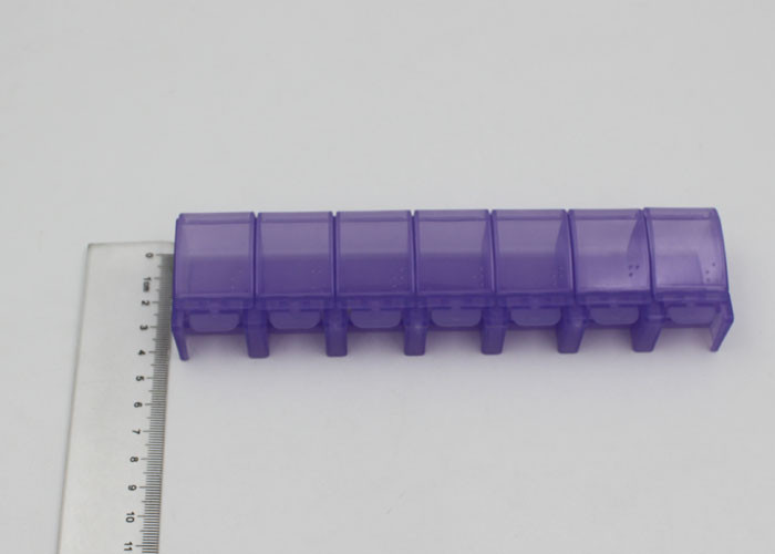 Fancy Portable Child Resistant Weekly Pill Boxes With Safety Buckle For Household