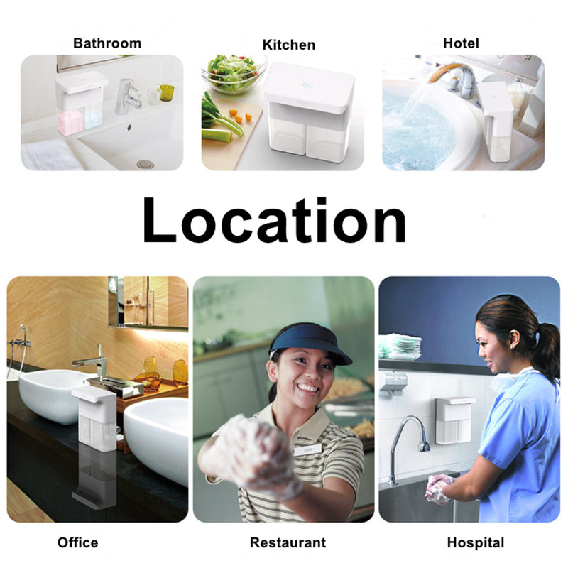 Wall Mounted Sensor Bottle Liquid Soap Dispenser For Hotel 600ML CE ROHS