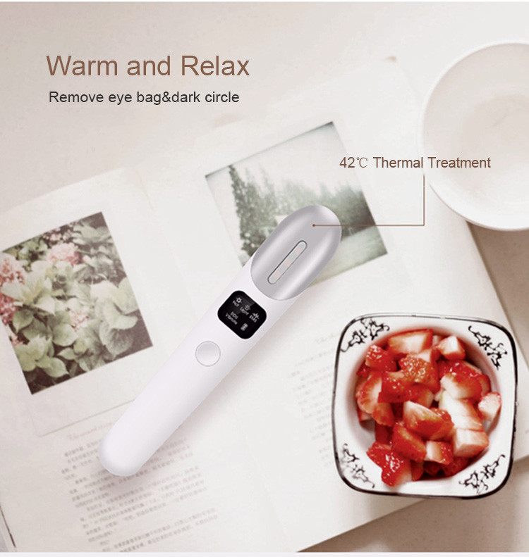 High Frequency Vibration 400nm 470nm Deep Tissue EMS Eye Beauty Massager