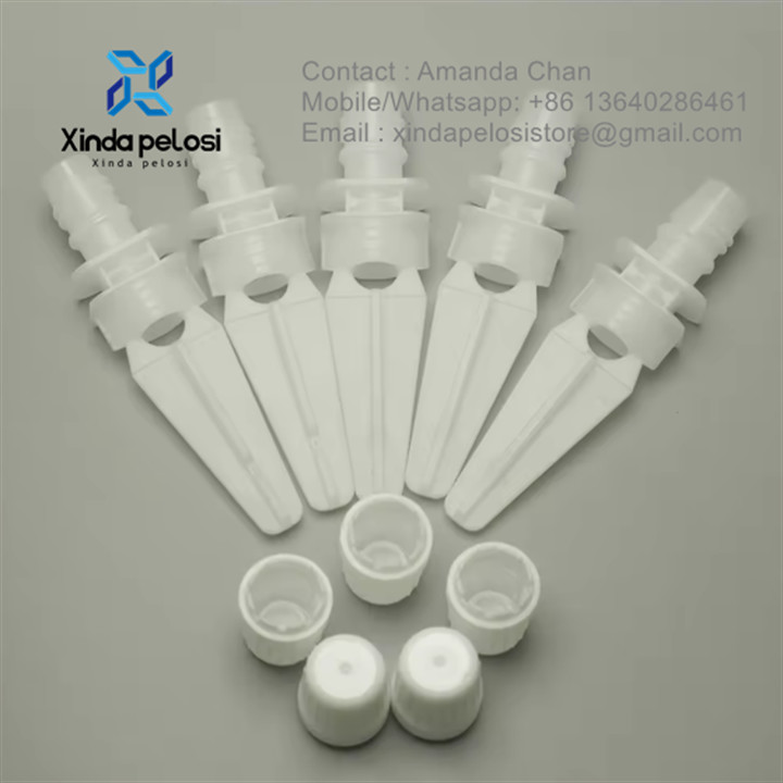 Custom Size & color Liquid Food Packaging Juice PE Plastic Screw On Spout And Cap