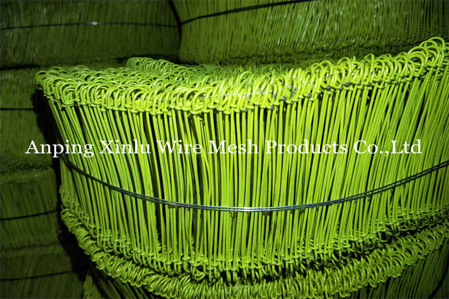 Yellow Plastic Double Loop Tie Wire 380mpa 16GA SAE1008 PVC Coated Rebar Twin Loop Binding WIre