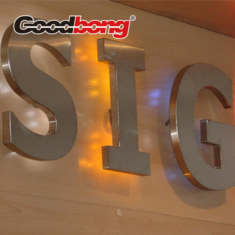 Metal Adhesive Letters, self adhesive metal letters, backlit metal letter