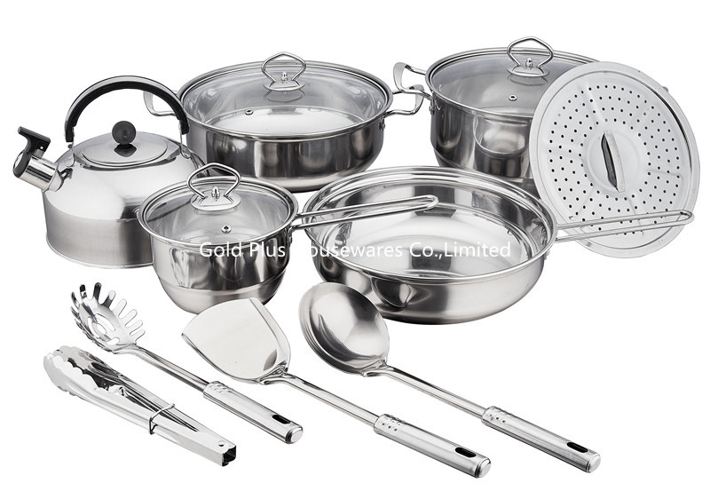 14pcs Whistling Kettle Milk Boiler 410 Stainless Steel For Milk