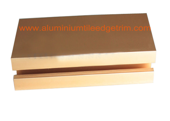 Matt Gold Anodized Aluminium Door Profiles , Aluminium Door Frame Sections 50mm X 25mm
