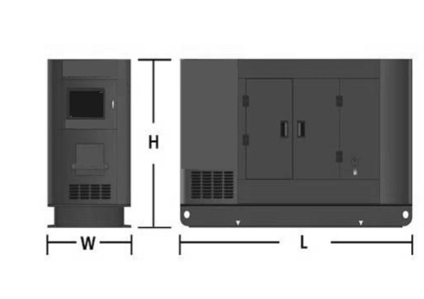 3 Phase 4 Wire Weichai Generator Set Standby Power 1100KVA/880KW Rated Speed 1500