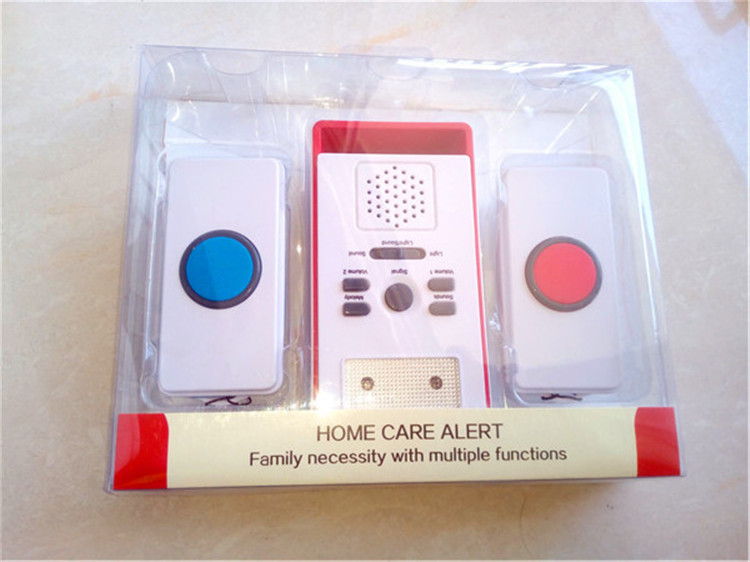 Caregiver Pager with Two Call Button for the Elderly Nurse Call Alert Patient Disabled CX3055J