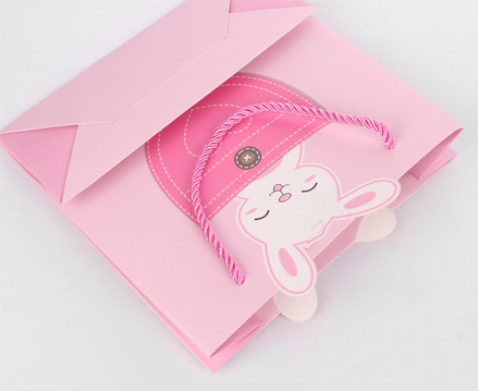 CMYK 4 Color Offset Printing Paper Box Bag for Cartoon Cute Animal Gift Shopping