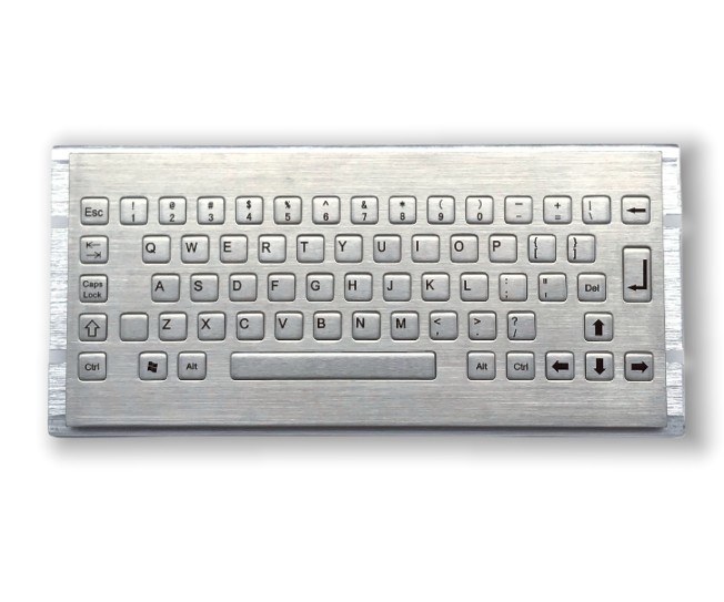 Waterproof IP65 Stainless Steel Keyboard SUS304 Compact design Keyboard MINI sized Rear Panel Mounted -40℃