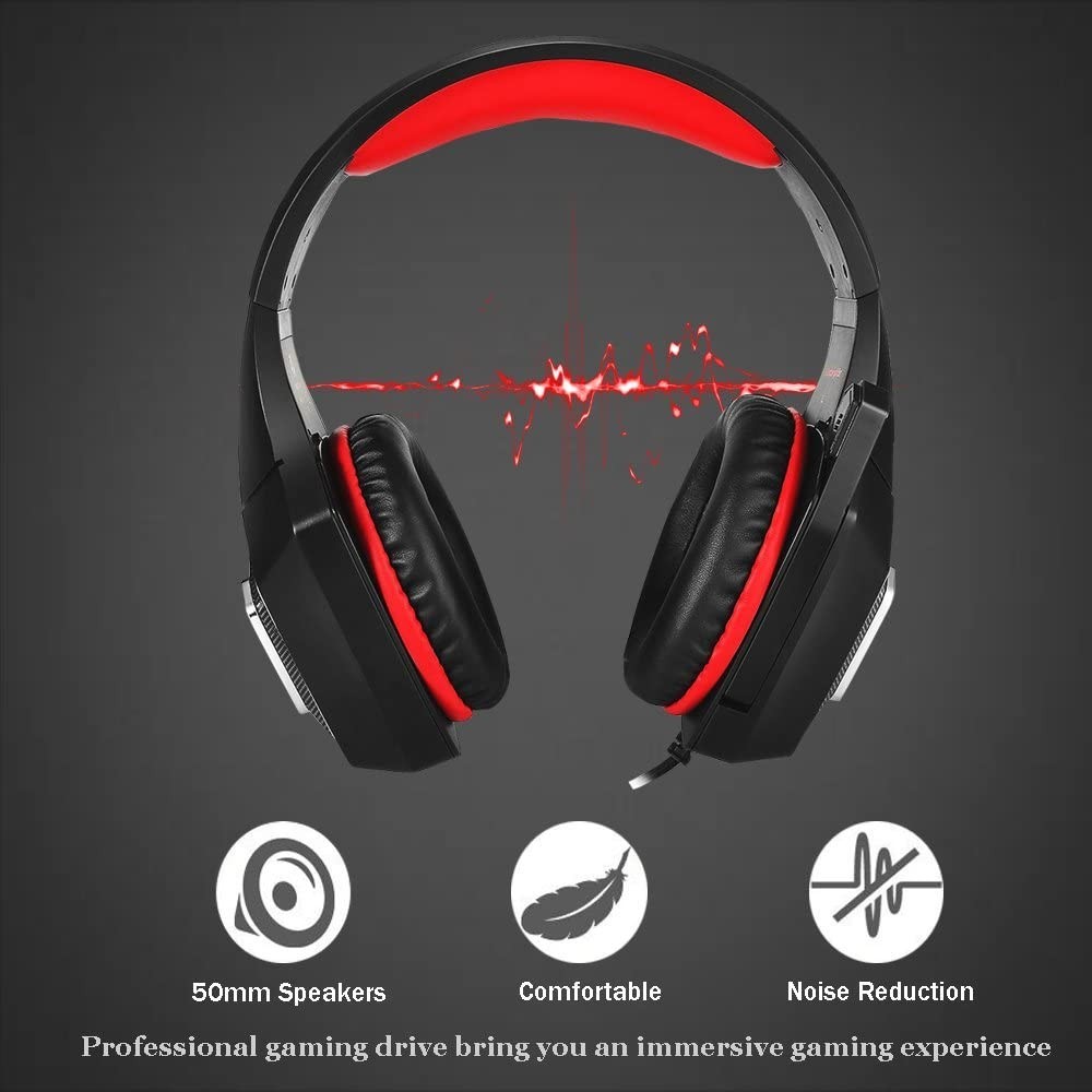 PC Stereo 2.2m 117dB LED Gaming Headsets With Microphone