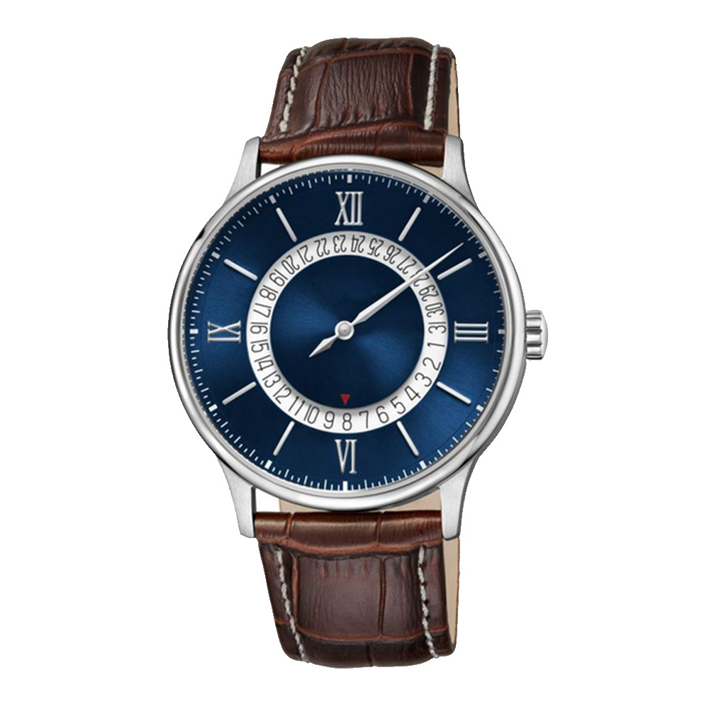 Fashion Genuine Leather Quartz Wristwatch，High Quality OEM Wrist Watch ,Men's Wrist Watch Stainless Steel Caseback