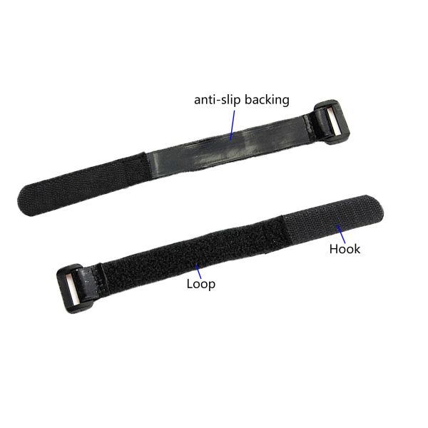 Dansky Custom Logo Lipo Battery Hook and Loop Straps Non-Slip Woven Nylon Releasable Grip with Buckle