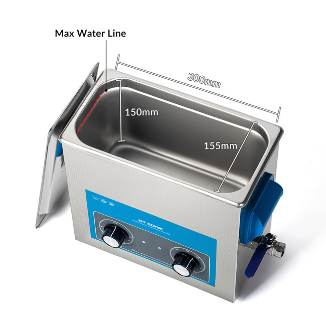 CE FCC PSE ROHS SUS304 6L Manual Ultrasonic Cleaner For Tools Parts