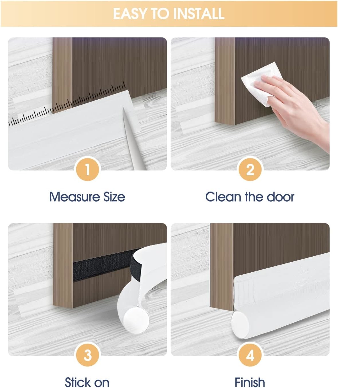Single Side Self Adhesive Under Door Draft Stopper Anti Collision