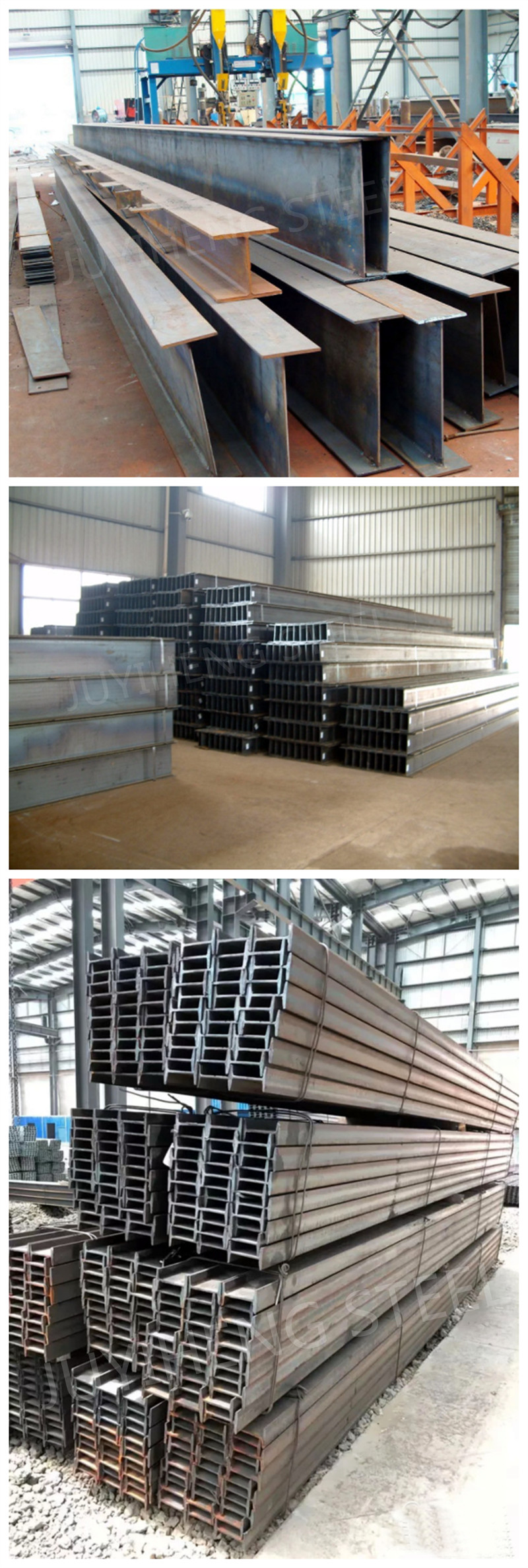 Hot Rolled Steel H Beam 6m - 12m Galvanised H Beam For Industry