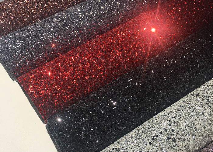 Factory Cheap Eco-friendly Fancy Shiny Gold Silver Black PU Grade 3 Chunky Glitter Wallpaper