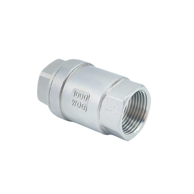 CF8M Stainless Steel 304 316 Spring Vertical Check Valve with NPT/BSPP/BSPT Thread