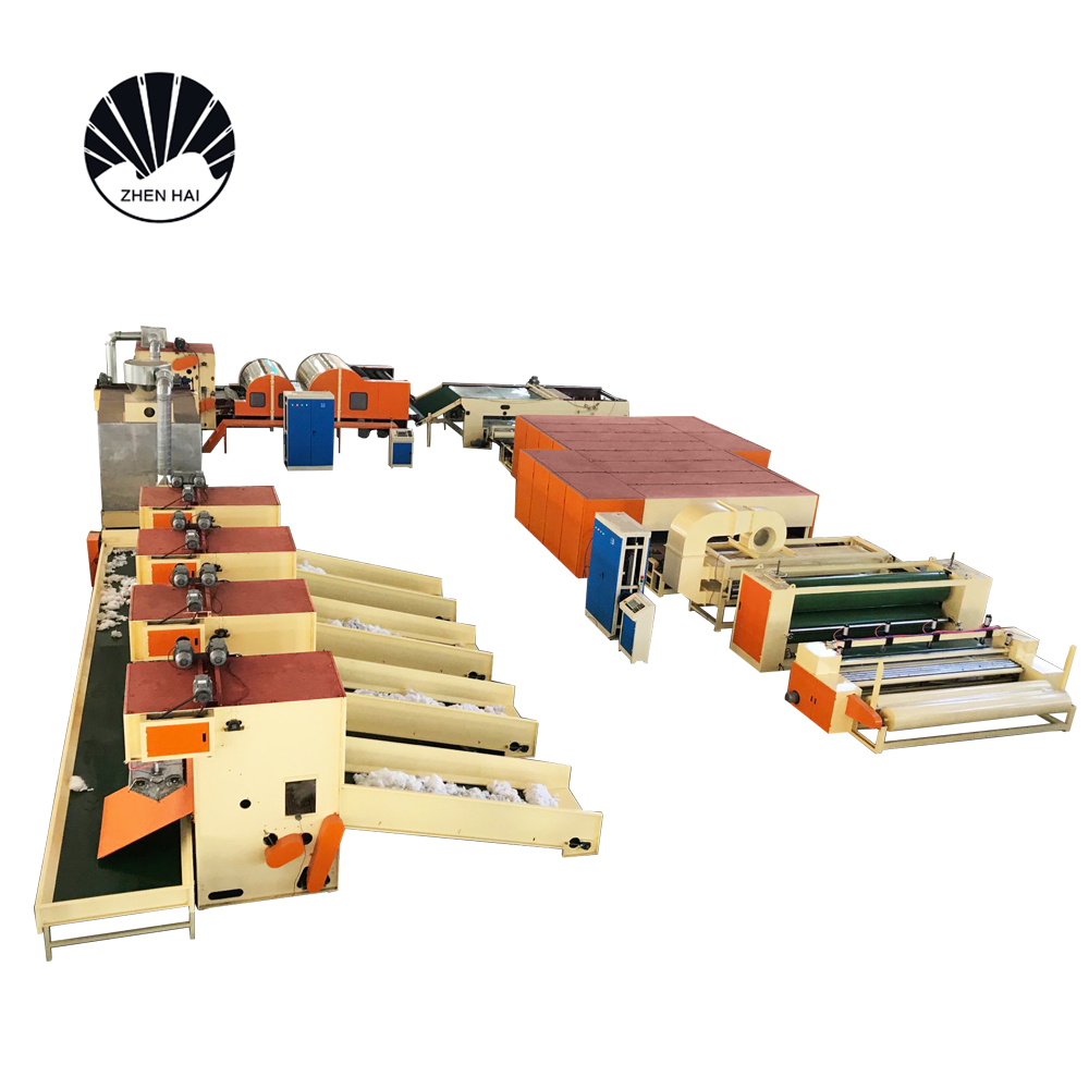 Polyester Fiber Non Woven Wadding Production Line For Hard Mattress Sofa Pad Furniture