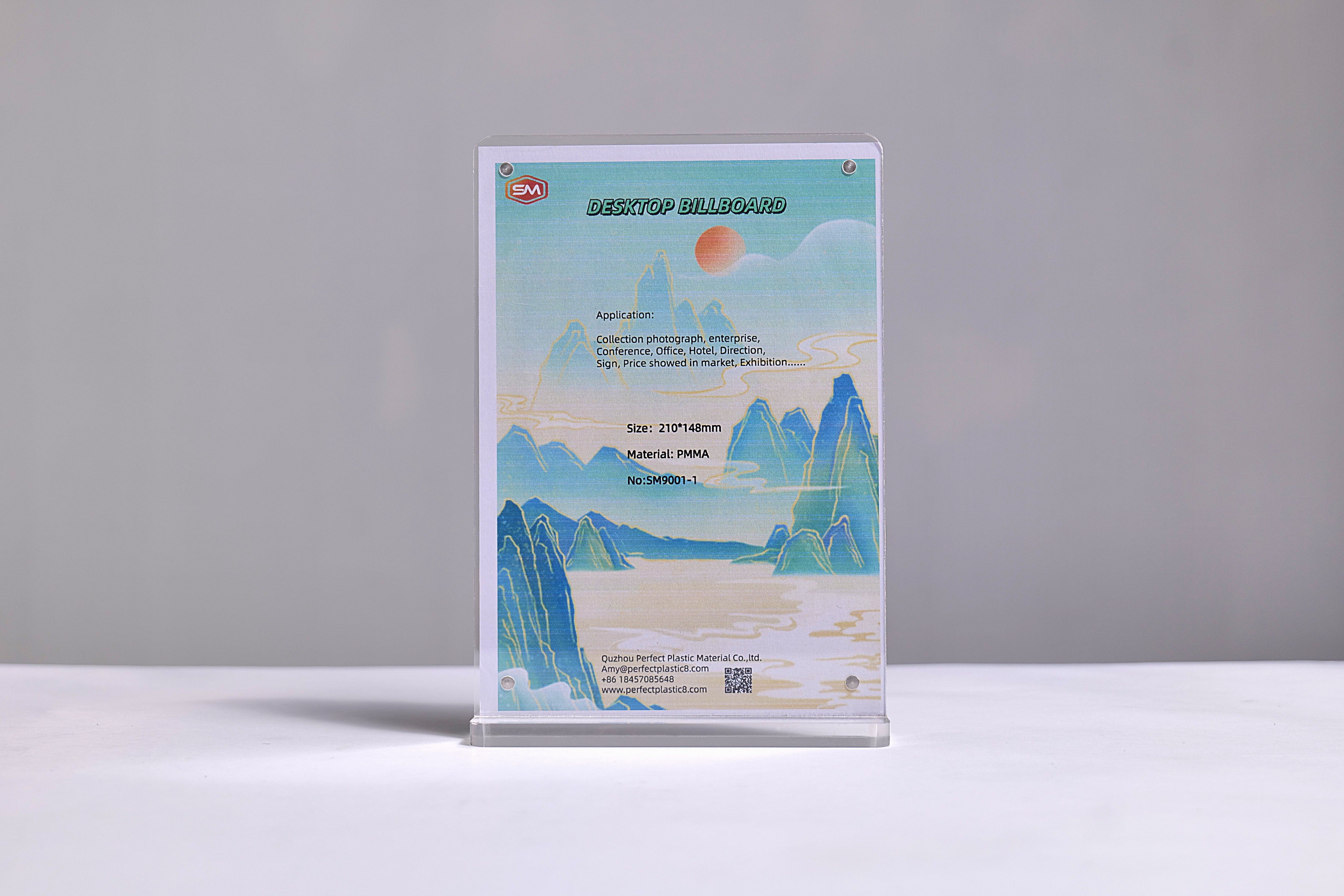 Stand Up Manufacture Insert 5 Inch T Shape Acrylic Sign Holder
