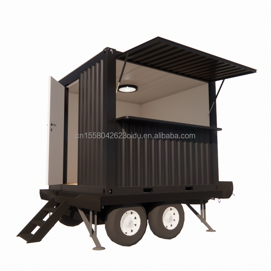 Folding Container 10ft Pop-up Mobile Home Trailer for Modern Tiny Custom Prefab Bar Camping House on Wheels Trailer