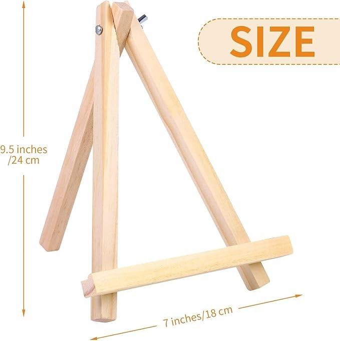 9.5 Inch Natural Wooden Easel Stand For Painting , Foldable A Shaped Wooden Art Easel