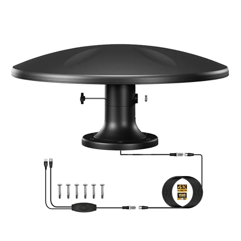 Prewire outdoor long range tape amplifier signal booster rv tv antenna for Camping Attic Truck Boat camper