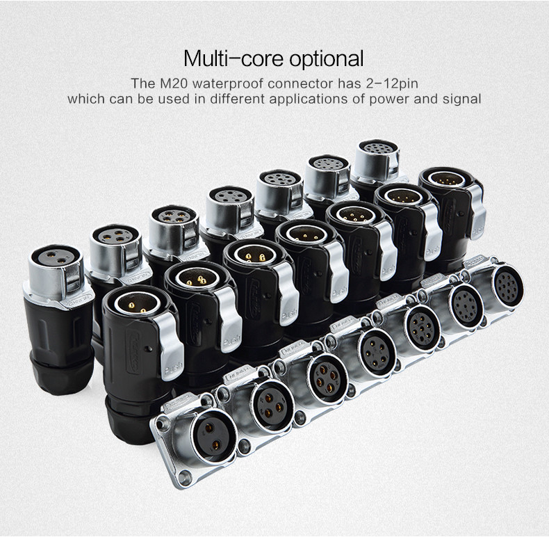 Current Rating 20 A 2Pin Power Connector Push in Wire Connector