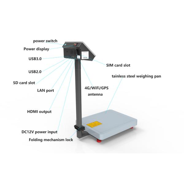 10-Inch AI Intelligent LCD Weighing Scale Android System kg Units Flashing QR Code ID Card Traceability Management OEM ODM