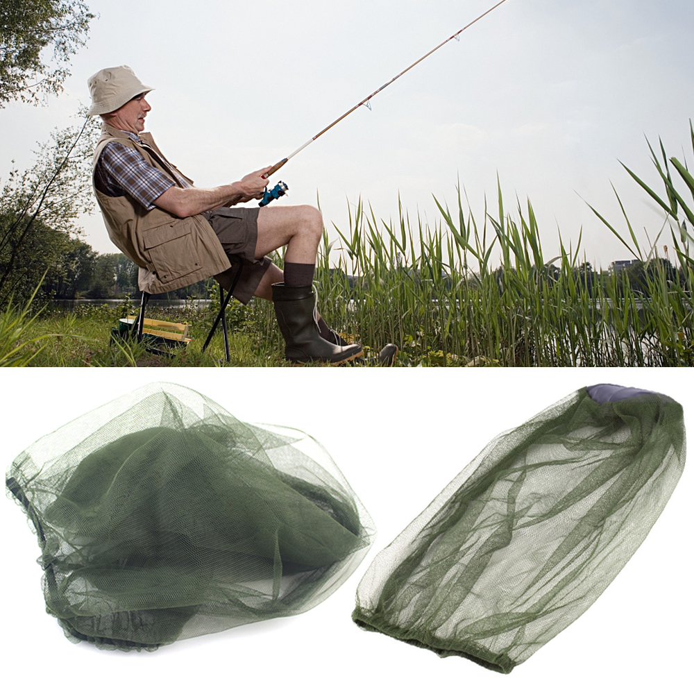 Outdoor Fishing Cap Anti Mosquito Net For Face Mosquito Insect Repellent Hat Bug Mesh Head Net Face Protector Travel Cam