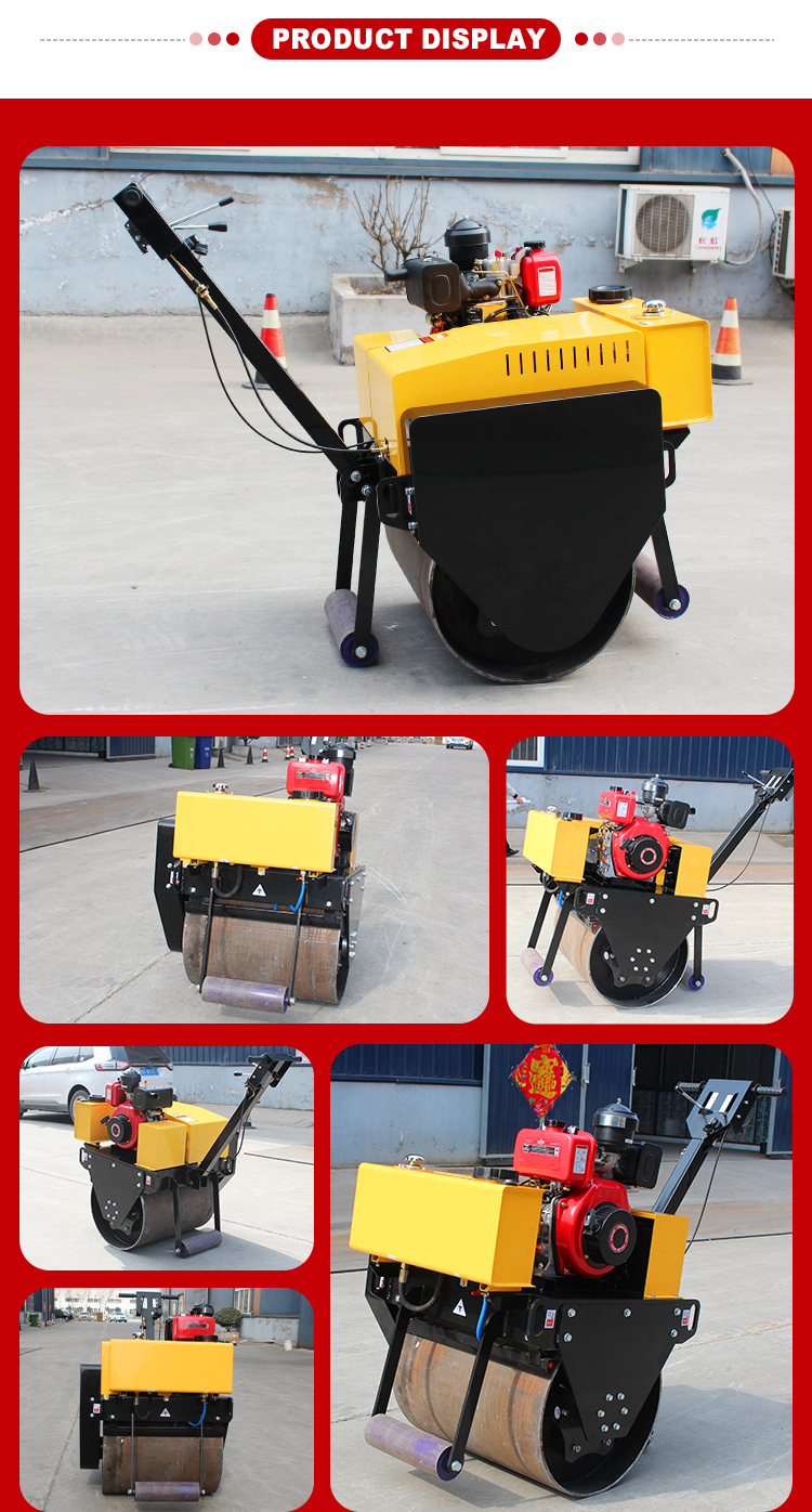 Road Construction 0.5 Ton Vibratory Roller with and Hydraulic Station Drive Method