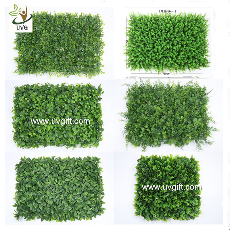 UVG green leaf artificial grass wall with high imitation plants for outdoor decoration GRW01