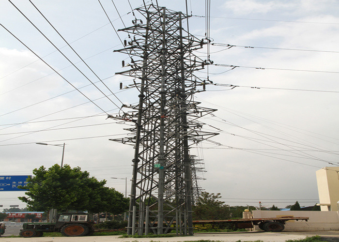 110KV Steel Tubular Tower Hign Tensile Steel Q420 / Q345B Material Long Lifetime