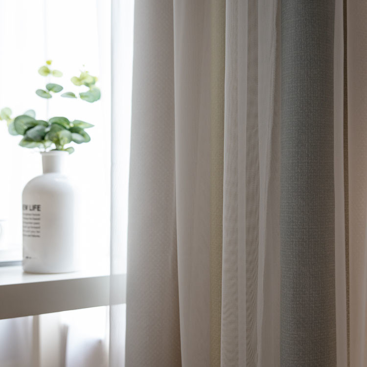 Blackout Polyester Shower Curtains Self Embroidered Insulated