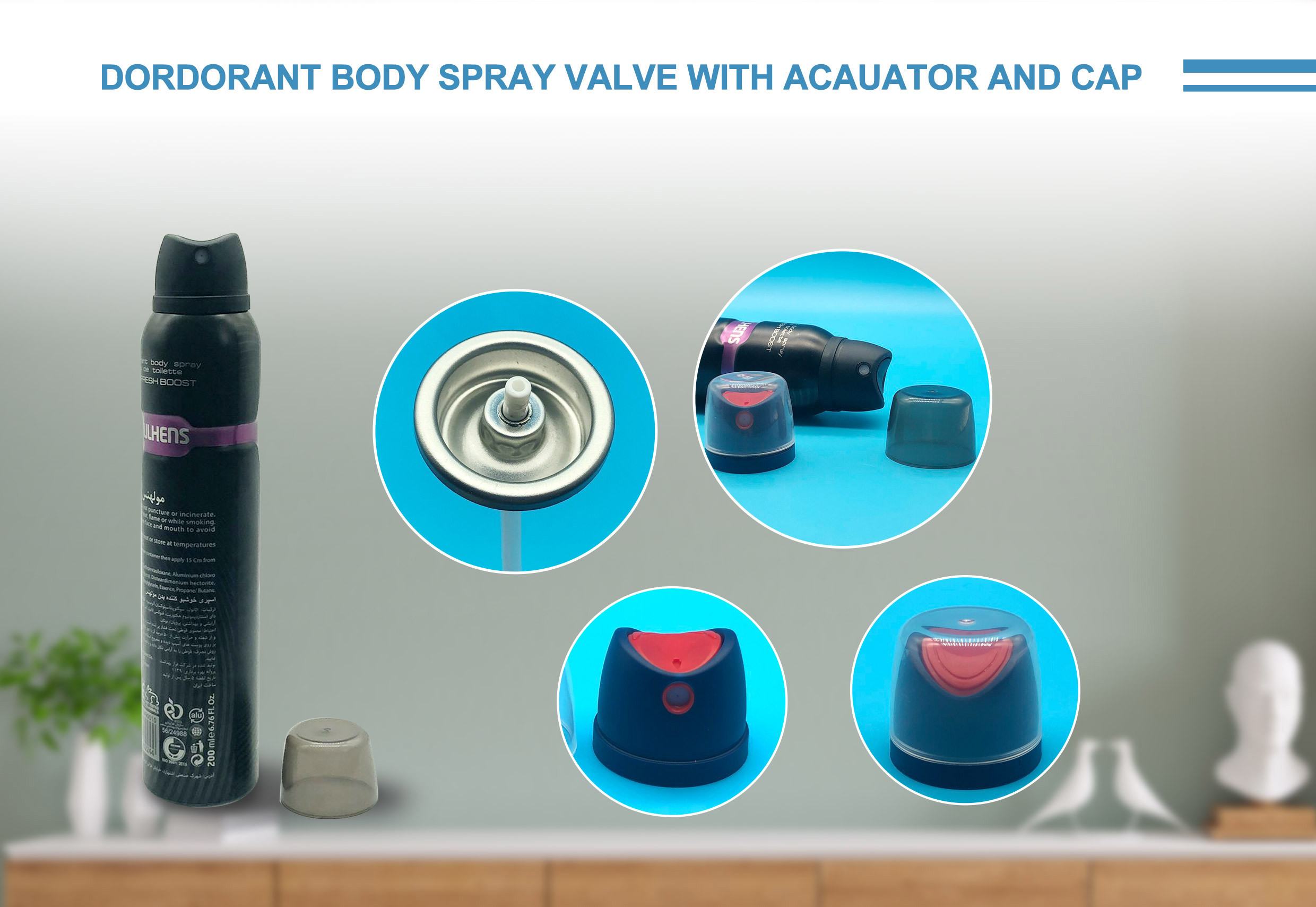 Deodorant Spray Aerosol Valve For Even Distribution