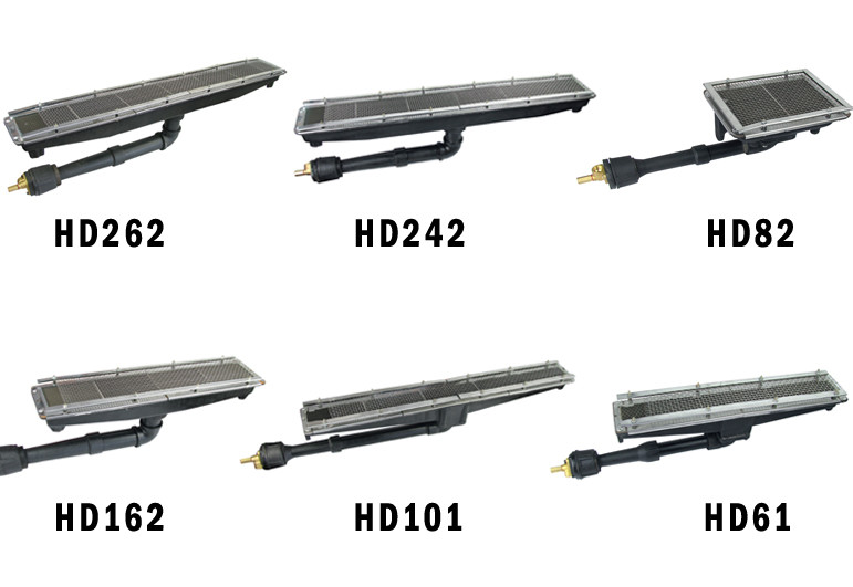 NG LPG Infrared Ceramic Gas Burner HD262 Industrial Gas Oven Burner