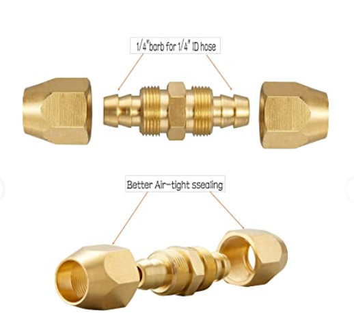 1/4 Inch Air Compressor Hose Fittings HPT Air Reusable Hose Splice Kit