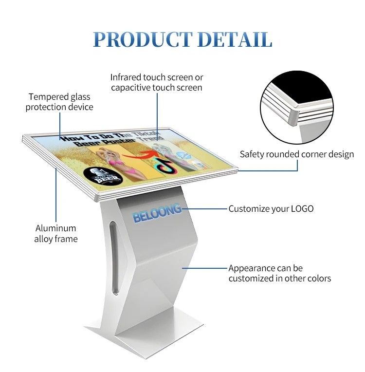 21.5 32 43 55 Inch Touch Self Checkout Kiosk Exhibition Hall All In One