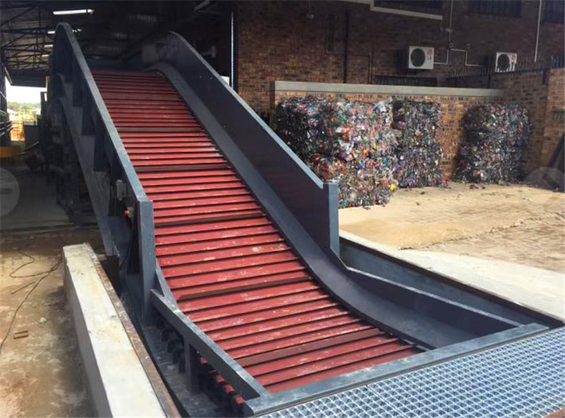 Rubber Modular Belt Conveyor For Plastic Recycling Machine 800mm