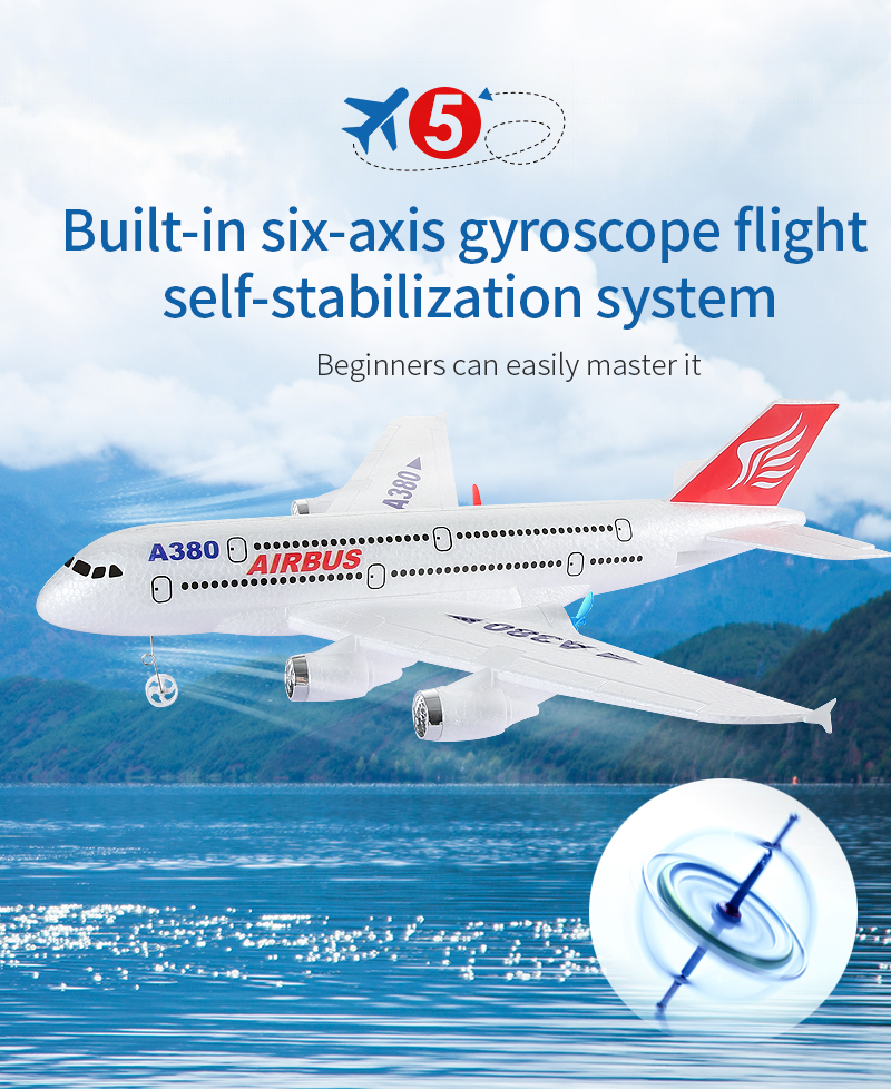 Features Auto Return 2.4 G Durable Styrofoam Airplane 70g Remote Control Model Toy Helicopter A380 Rc Aircraft Plane 110m Box