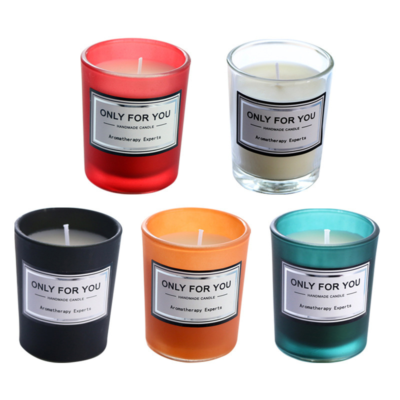 Tapered Jar Soy Wax Candles , smokeless scented candles 80mm Size