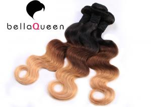 China Indian Virgin Ombre Remy Hair Extensions , Body Wave Human Hair Weave on sale