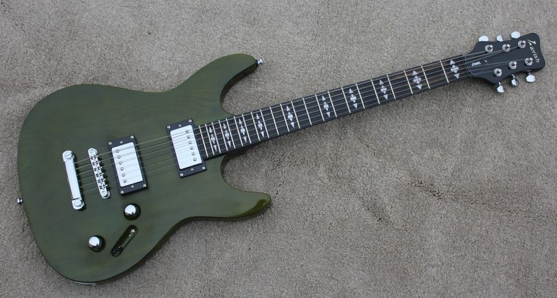 2017 LAVISH new style Grass green FMS custom Solid ELM electric guitar fingerboard ebony Free shipping Factory direct sa