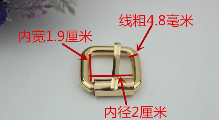 Factory Designer Gold Iron 20 MM Metal Clip Roller Pin Blank Belt Buckle For Bags