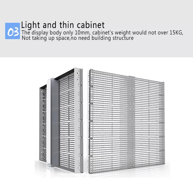 Indoor Glass Transparent LED Display Panel P3.91-7.8 HD Outdoor 1