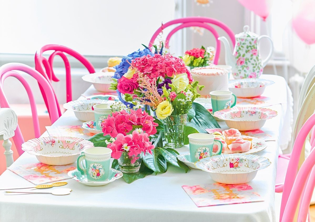 Truly Scrumptious Vintage Floral Tea Cups And Saucer Set Mint Green Color
