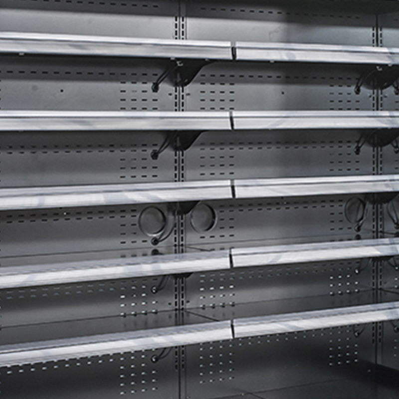 Four Layer Open Front Refrigerated Display Case Air Curtain Adjustable Shelf Cooler