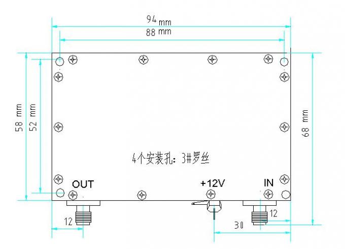 5Watt output power RF Linear power amplifier SMA connector 0