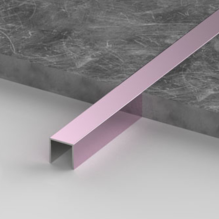 304 316 Brushed Stainless Steel Tile Trim 10mm U Shape Mirror