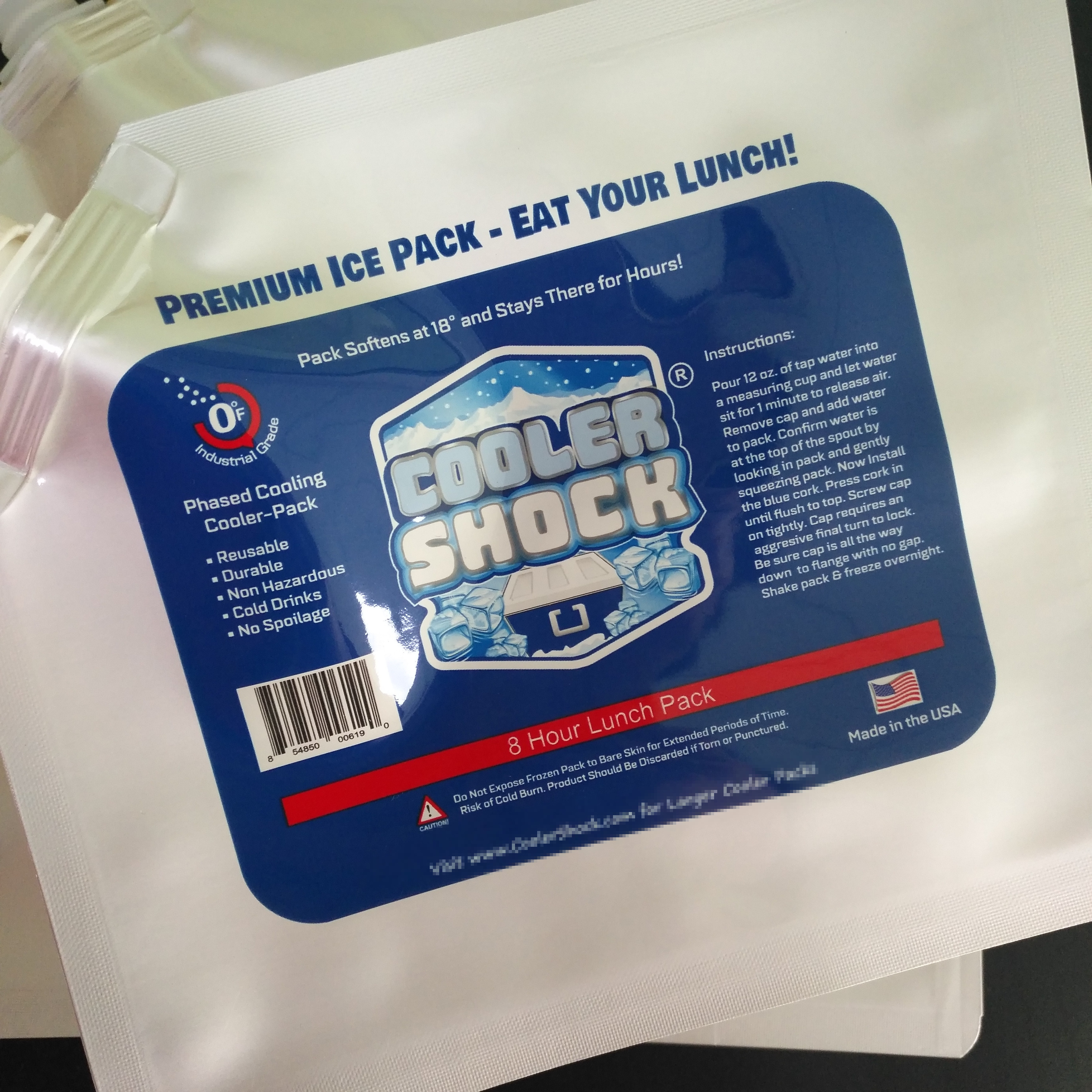 Shock Ice Spout Pouch Packaging Bag Aluminum Foil Cooler Customized For Frozen Food